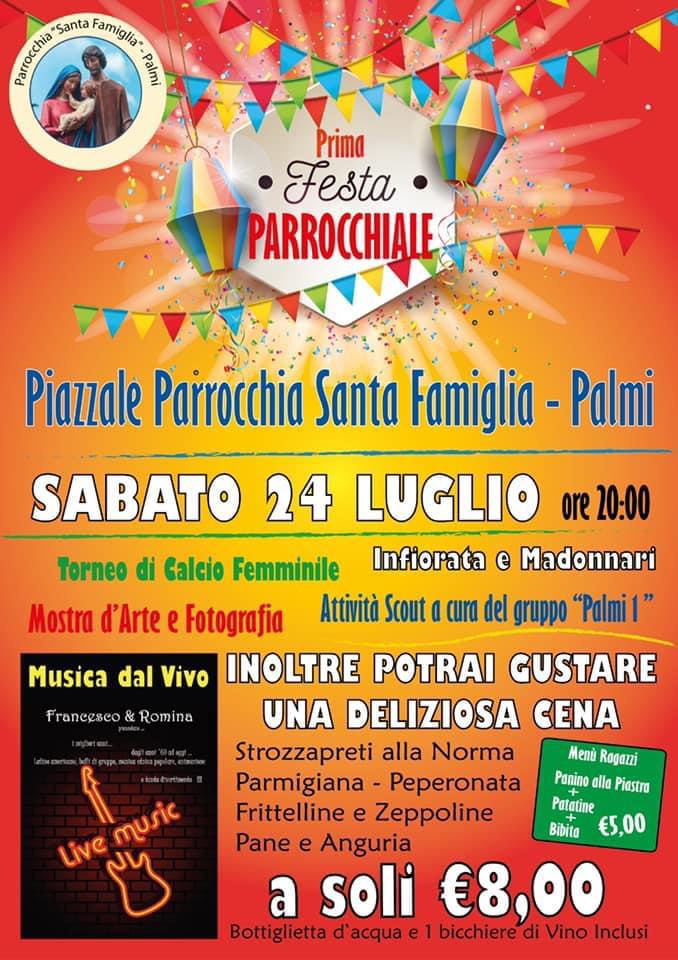 Il 24 luglio alla Santa Famiglia – Sagra, colori, cultura, unione